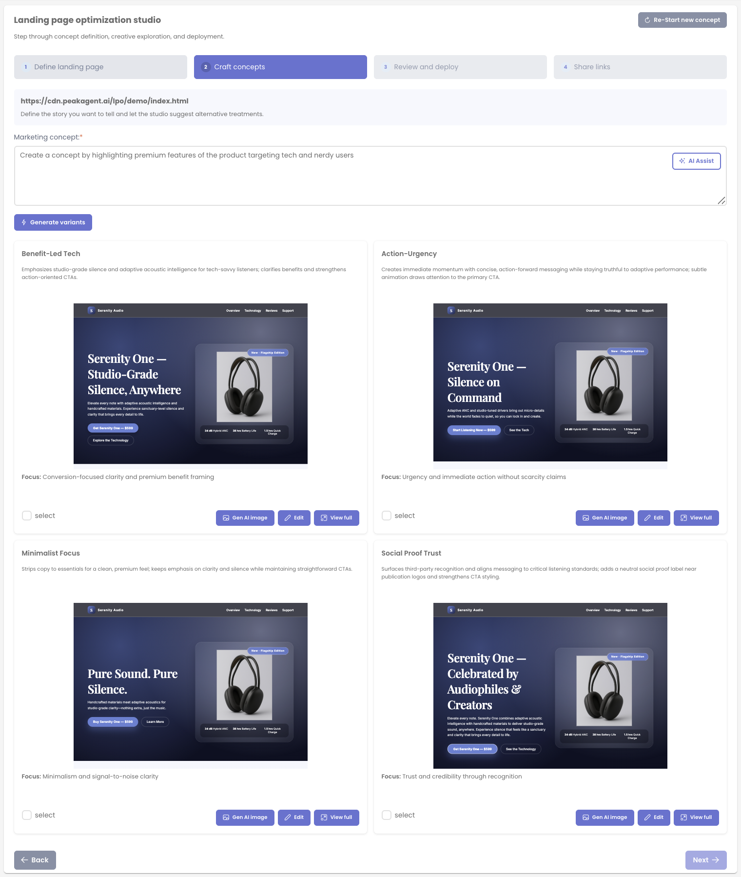 Page Optimizer - AI-powered landing page variants and optimization